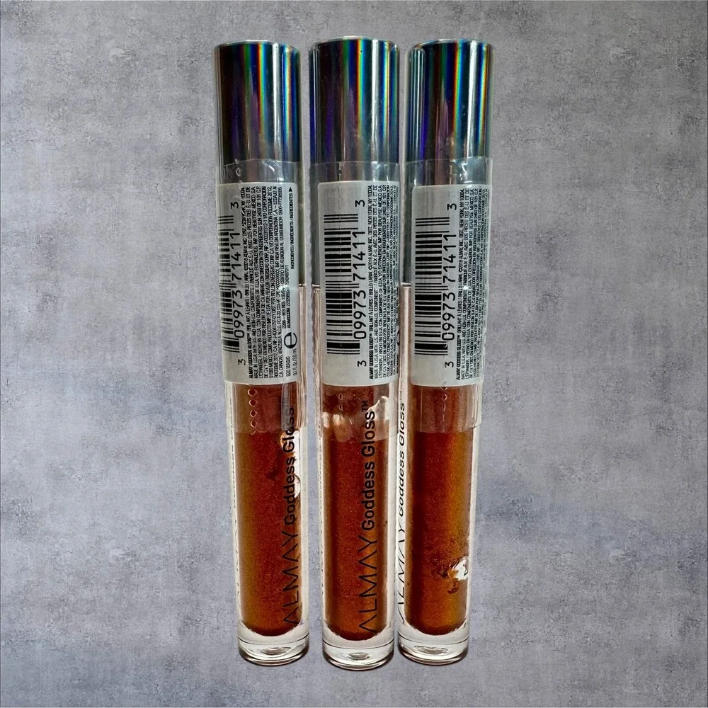 Almay Goddess Gloss Lip Gloss 0.1oz 920 Magic New 3pc Lot Prismatic Copper